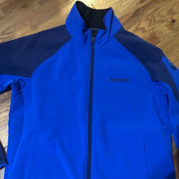 Marmot Softshell Jacket in Blue and Navy Colorblock - size XL - Picture 4 of 8